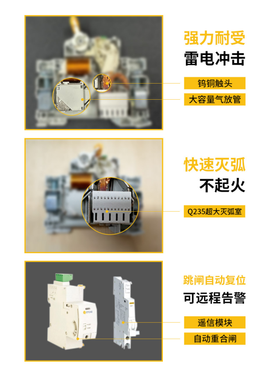 后備保護器和浪涌保護器-后備保護器強力耐受雷電沖擊